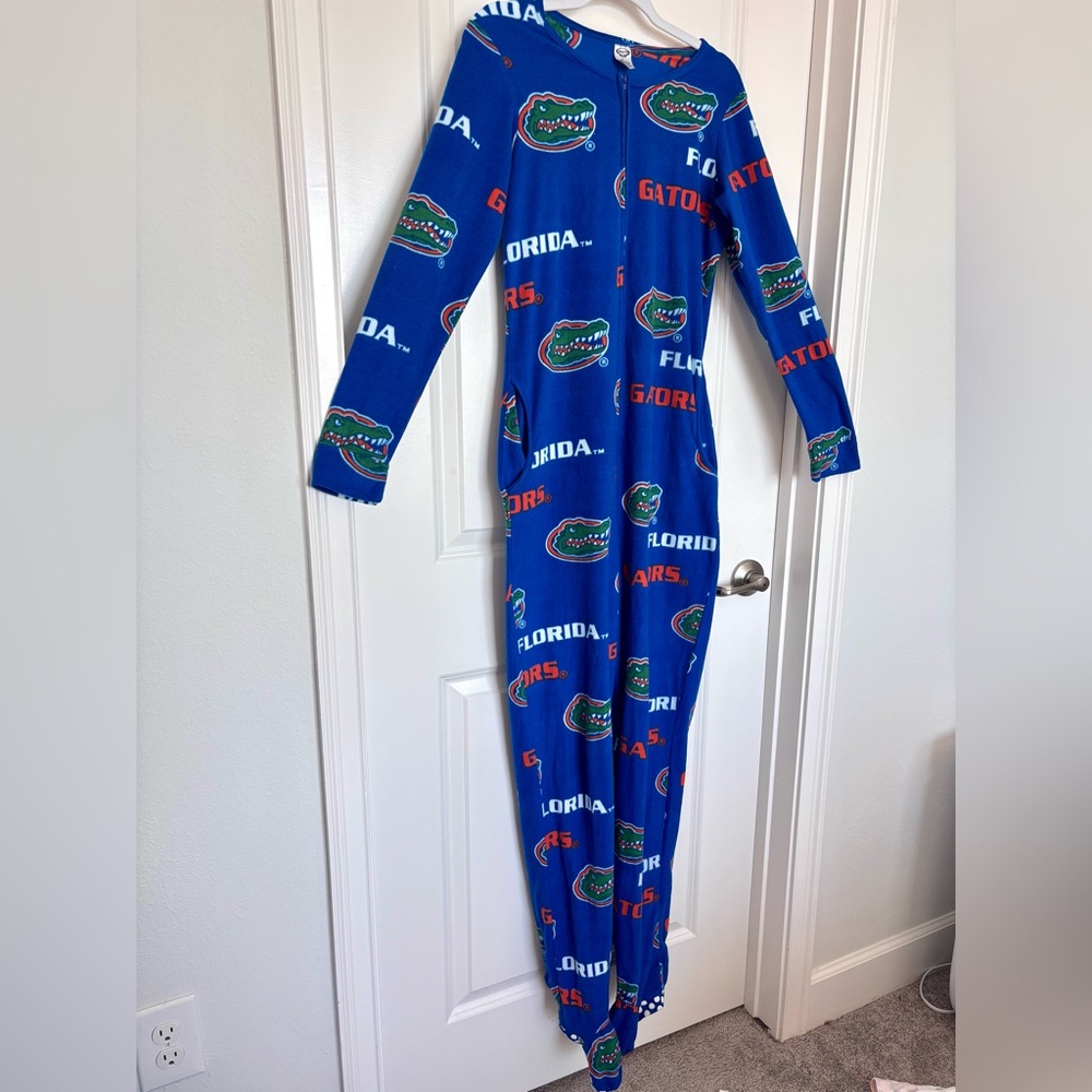 Florida Gators UF Onesie Pajamas Blue Footed Sleepwear College Fan Gear Small